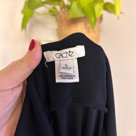 Cache, Size Large Slink top, Deep V neck - Picture 2 of 2